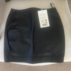 Sezane Black Mini Leather Skirt Harlow Fr 32/US 0